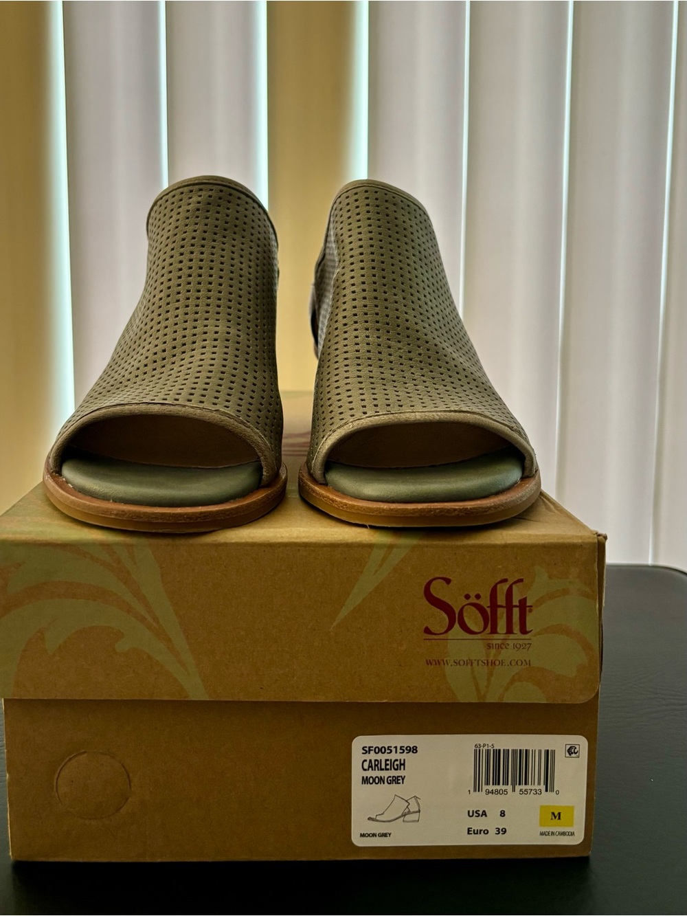 Sofft Shoes Carleigh Moon Grey Open-Toe Heel Sandal Women’s Size 8M - Picture 4 of 16